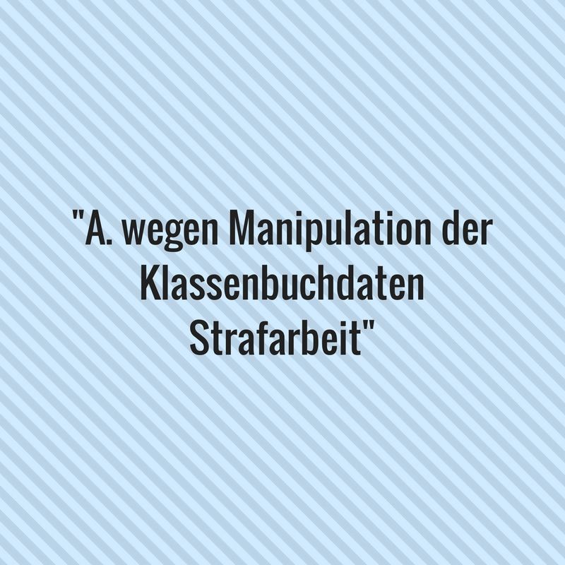 lustige Klassenbucheinträge 