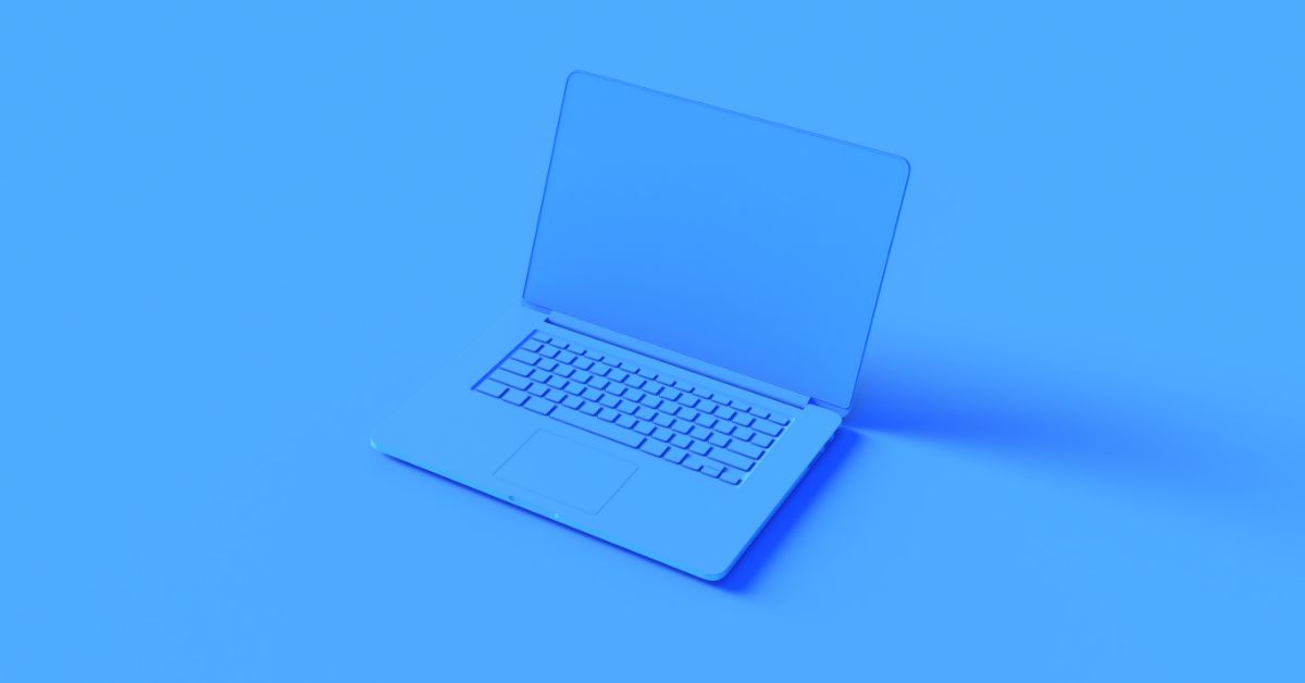 Laptop Blau