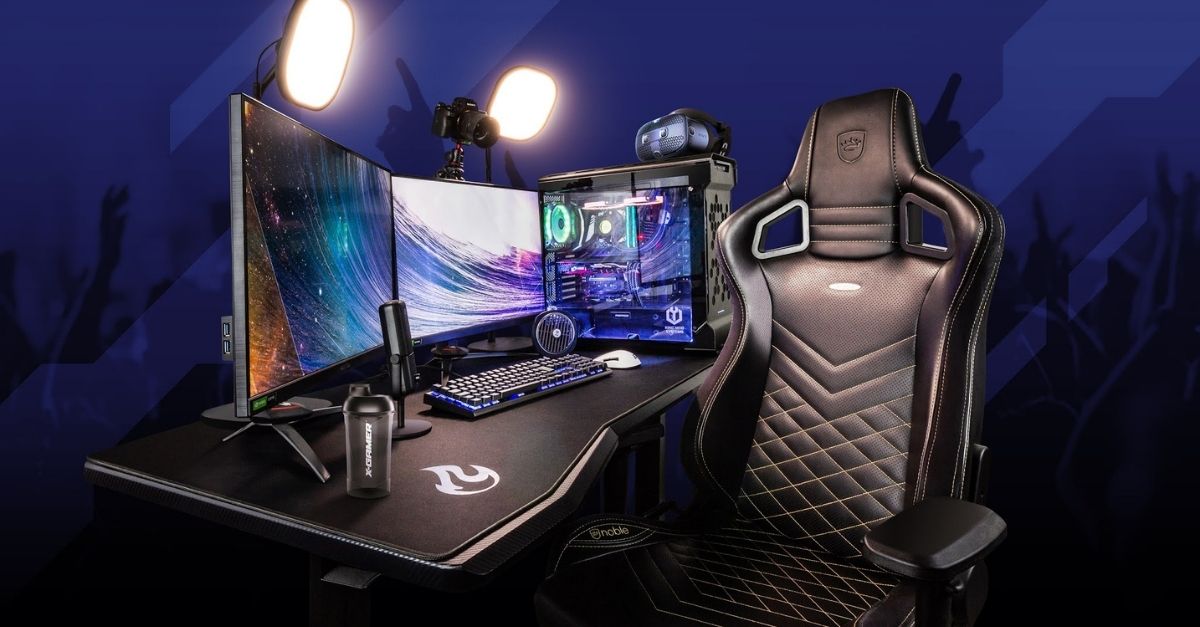 Gaming Setup inkl. Gaming Stuhl von Noblechair